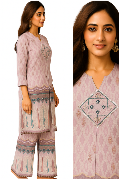 lavender ethnic co-ord set