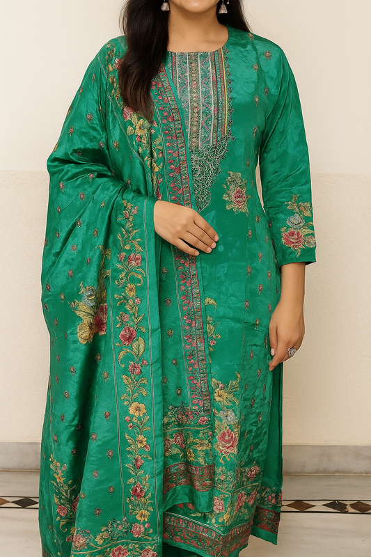 Pure Crape Traditional ethnic salwar suit set
