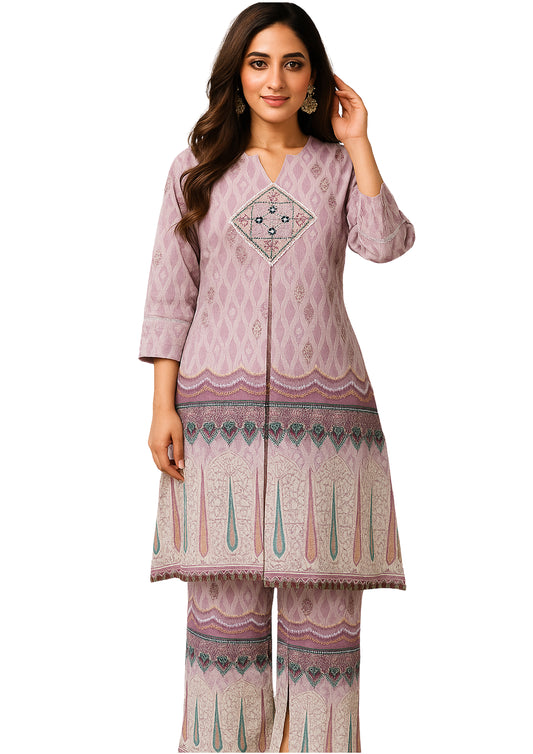 lavender ethnic co-ord set